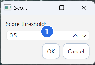 Score threshold ダイアログ