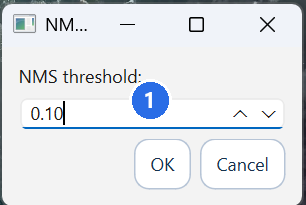 NMS threshold ダイアログ